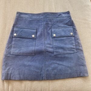 Mango Genuine Suede Lavender Purple Skirt Small